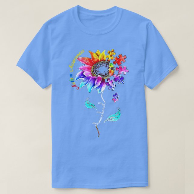 Choose Kind Autism Awareness Sunflower Puzzle Wome T-Shirt (Design Front)