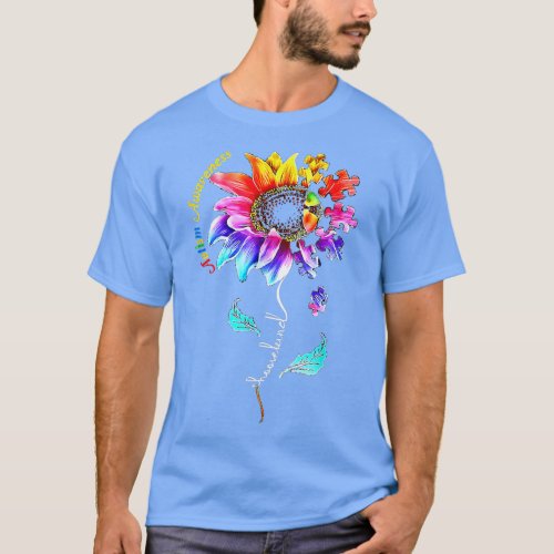 Choose Kind Autism Awareness Sunflower Puzzle Wome T_Shirt