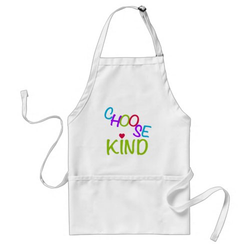 Choose kind colorful lettering adult apron