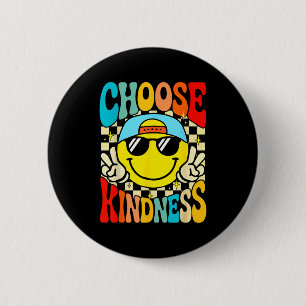 Choose kindness be kind inspirational kids groovy button