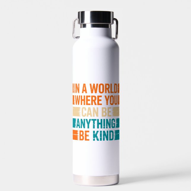 Choose Kindness - Inspirational Typography Water Bottle (Front)
