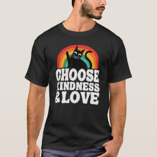 Choose Kindness & Love Anti Bullying Rainbow Kind  T-Shirt