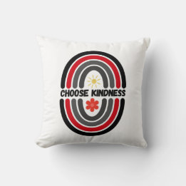 Choose kindness, make the world kinder throw pillow