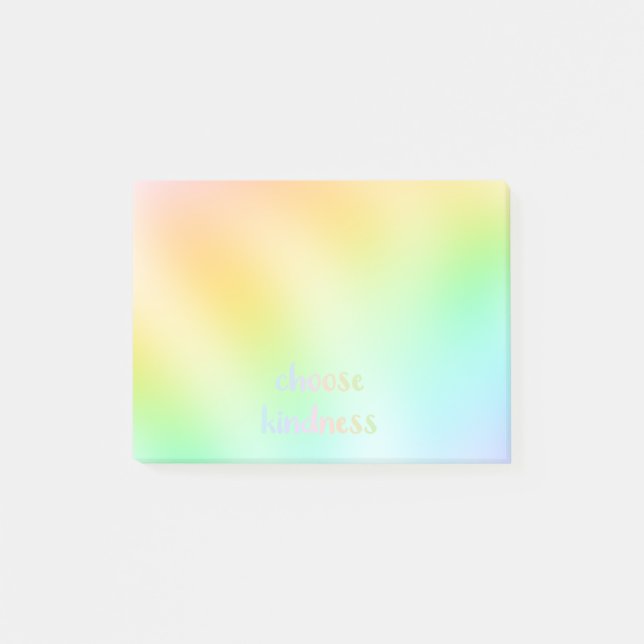 "Choose Kindness" Pastel Colorful  Post-it Notes (Front)