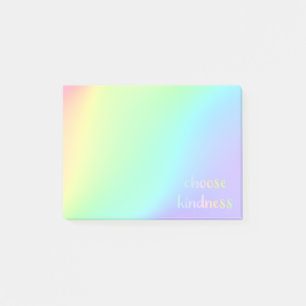 "Choose Kindness" Pastel Rainbow Aesthetic Post-it Notes