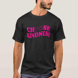 Choose Kindness Pink Happy Face Preppy Aesthetic T T-Shirt