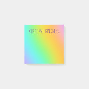"Choose Kindness" Rainbow Gradient Post-it Notes