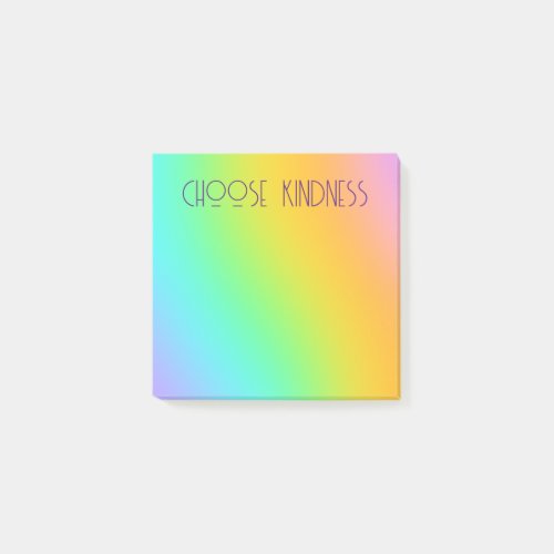 Choose Kindness Rainbow Gradient Post_it Notes