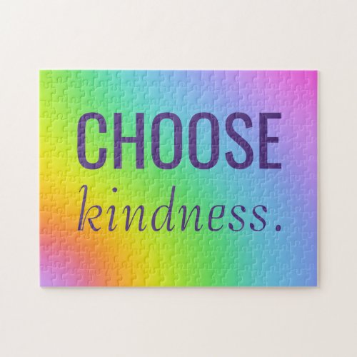 Choose Kindness Rainbow Gradient Puzzle