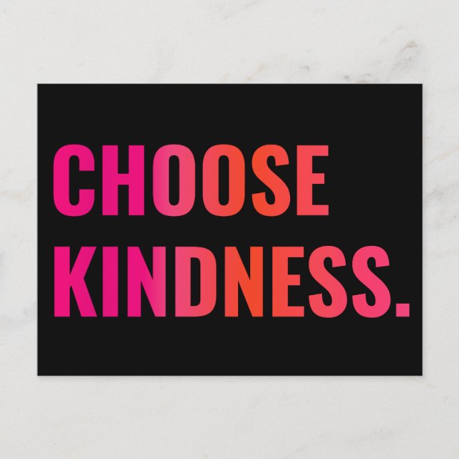 Choose Kindness Sunset Postcard (Front)