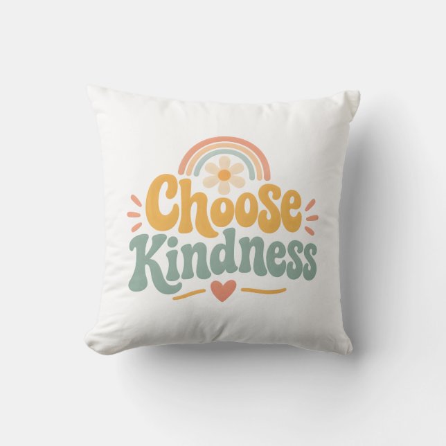Choose Kindness Throw Pillow (Front)