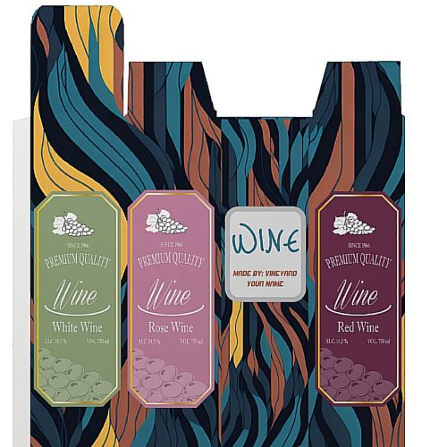 Choose Label Wedding Vineyard Modern Abstract Gift Wine Box