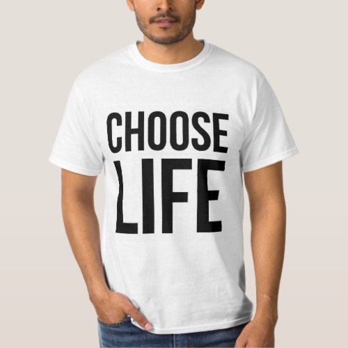 Choose Life 80s Vintage Classic Prolife T_Shirt