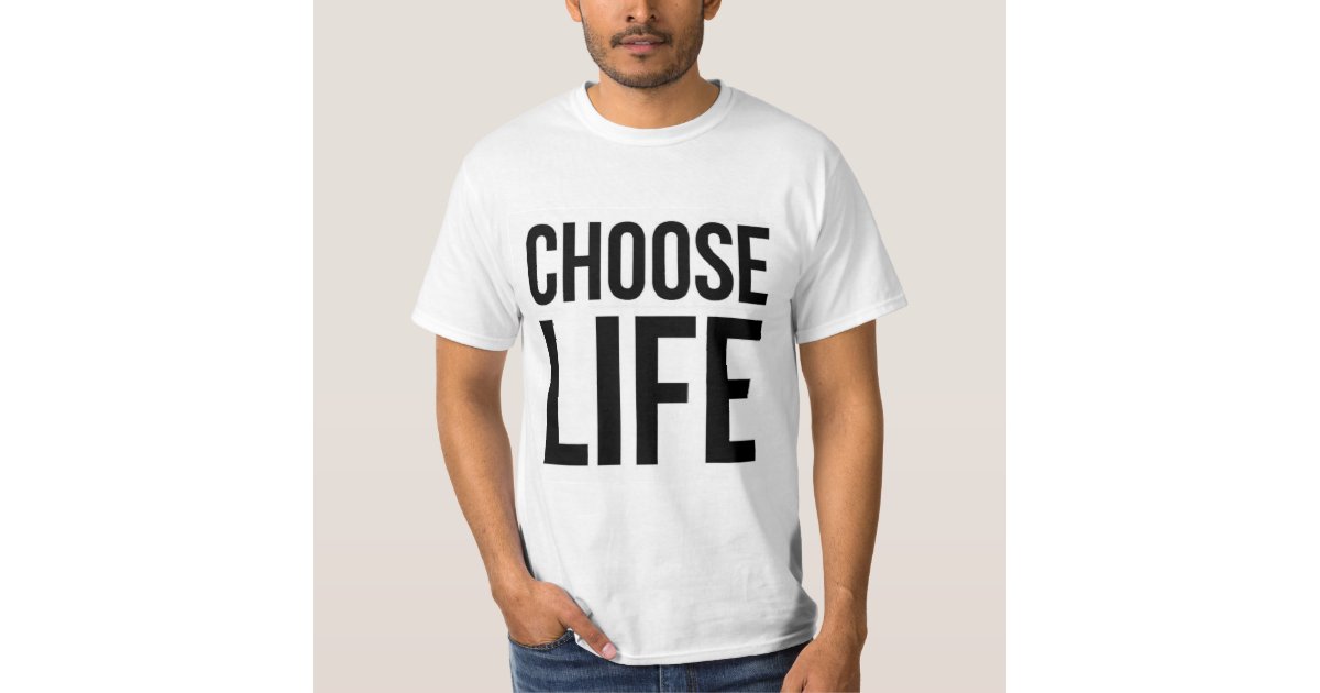 kindben tilskadekomne Udsøgt Choose Life 80s Vintage Classic Prolife T-Shirt | Zazzle