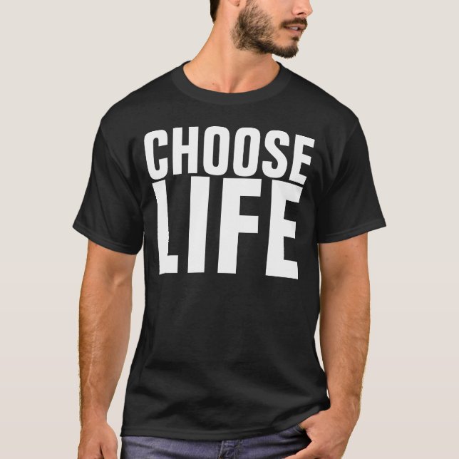 Choose Life Anti Abortion,  Pro-Life Black Shirt (Front)