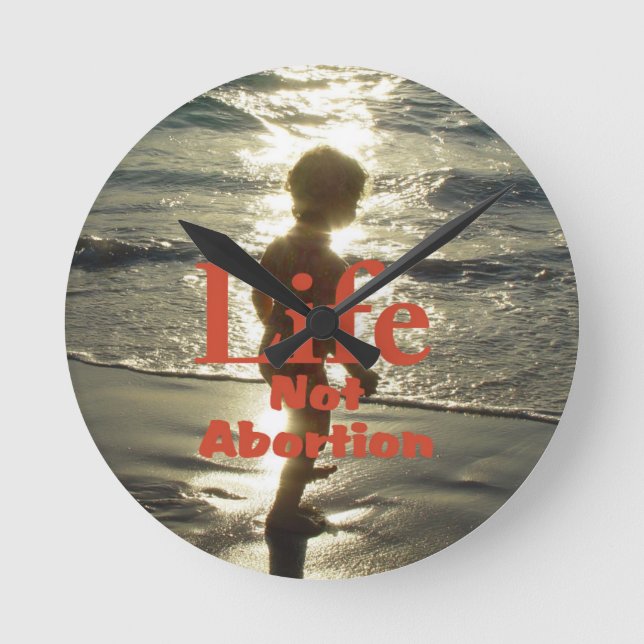 choose life round clock (Front)