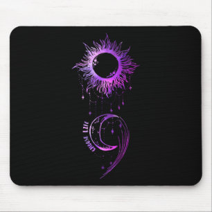 Choose Life Semicolon Suicide Prevention Awareness Mouse Pad