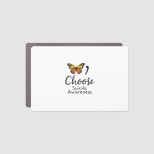 Choose life suicide Awareness Colorful Dragonfly T Car Magnet