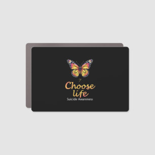 Choose life suicide Awareness Colorful Dragonfly T Car Magnet