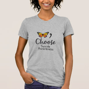 Choose life suicide Awareness Colorful Dragonfly T T-Shirt