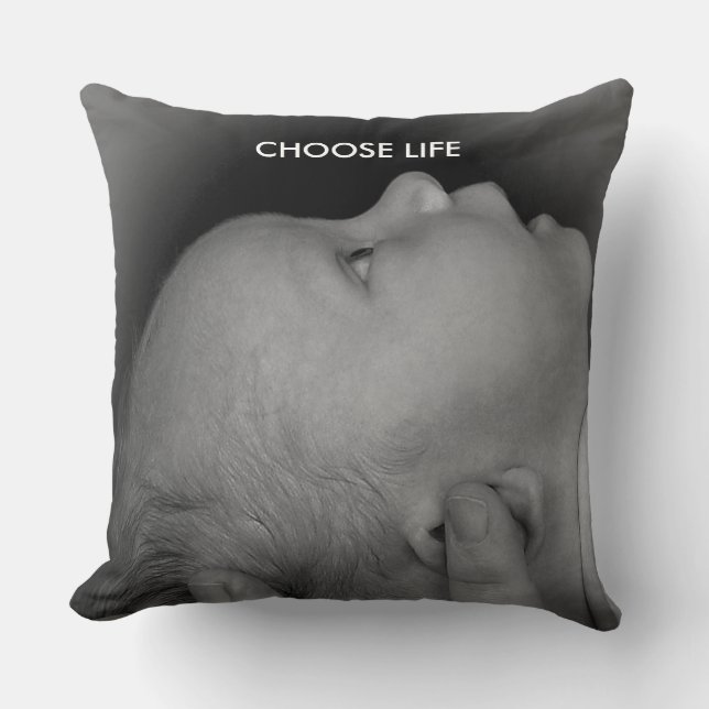 CHOOSE LIFE THROW PILLOW (Front)