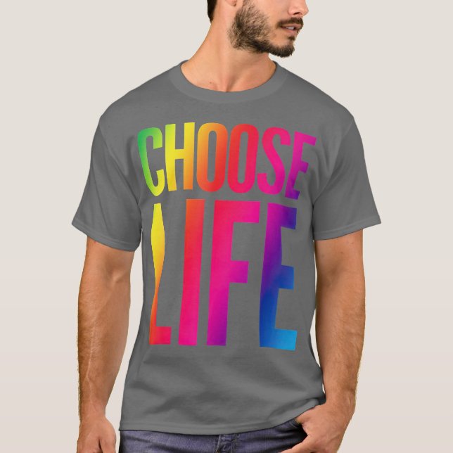 Choose Life Vintage Retro 80s Funny T-Shirt (Front)