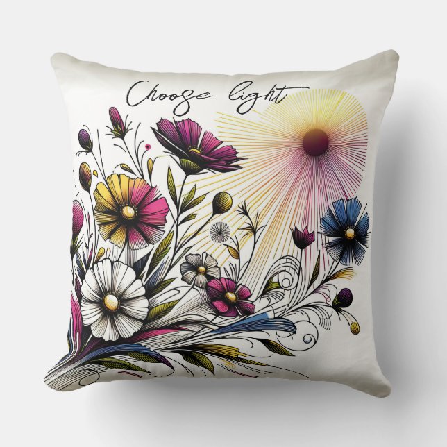 Choose light throw pillow (Front)