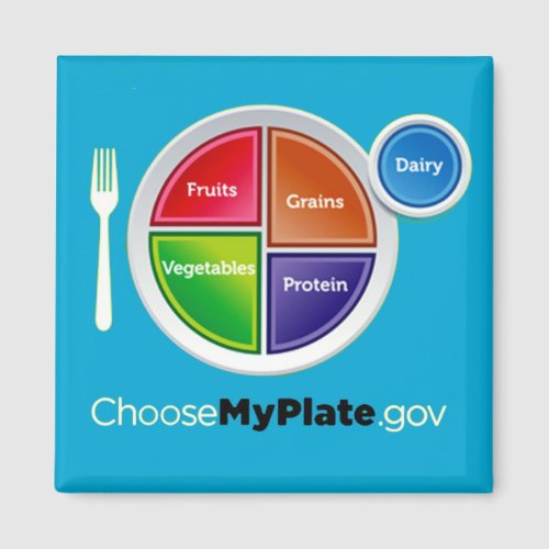 Choose My Plate Blue Magnet