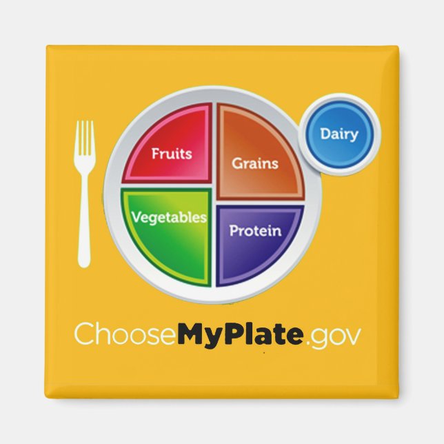 Choose My Plate (Orange) Magnet (Front)
