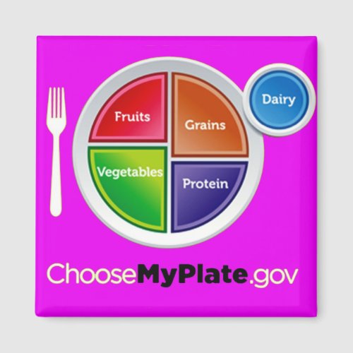 Choose My Plate Pink Magnet