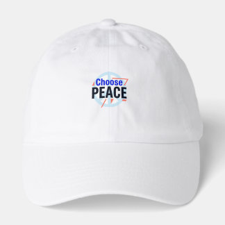 Choose Peace Bold Typography Hat with Minimal Peac