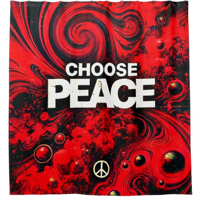 Choose Peace Shower Curtain (Front)