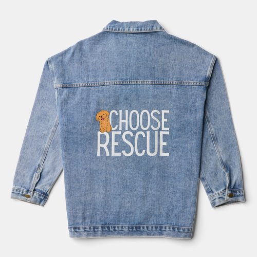 Choose Rescue is an animal enthusiast is a dedicat Denim Jacket