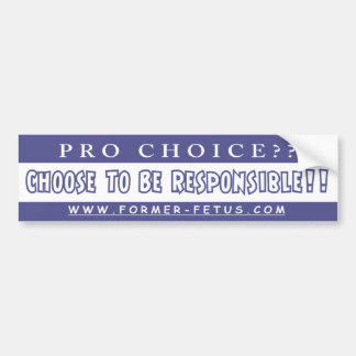 Choose Responsibility Bumper Sticker