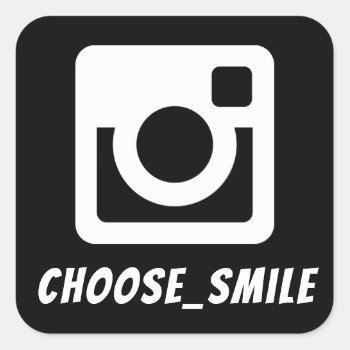 Choose Smile Insta Square Sticker by MyPetShop at Zazzle