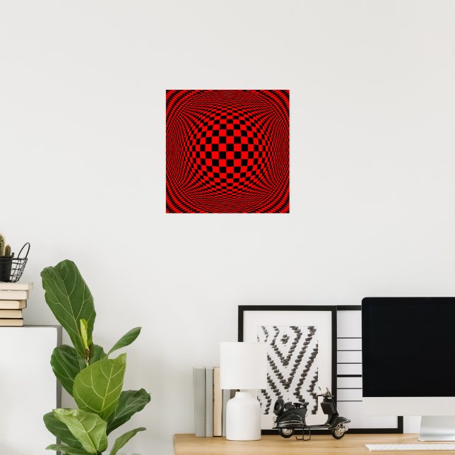 Choose the Background color Op Art Poster (Home Office)