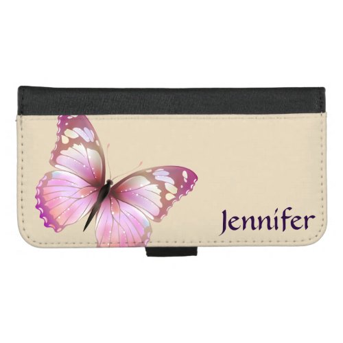 CHOOSE THE COLOR Butterfly iPhone 87 Plus Wallet Case
