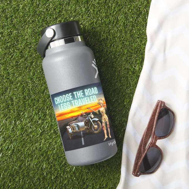 Choose the Road Less Traveled Altered Art Vinyl Sticker (HydroFlask Insitu)