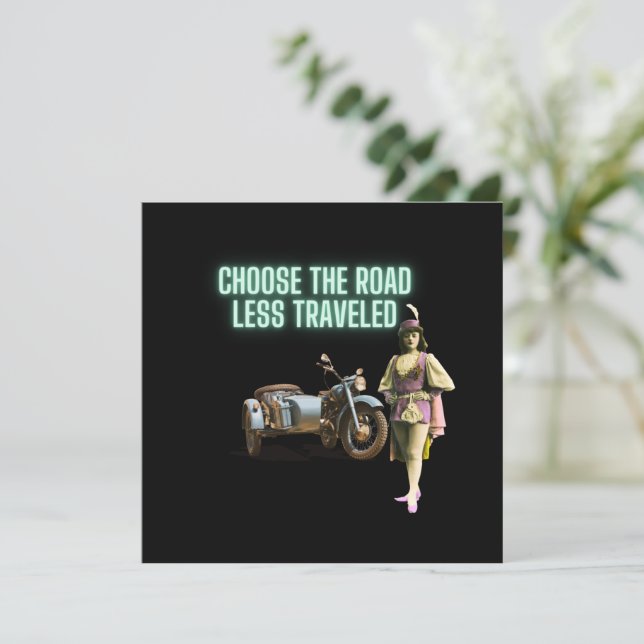 Choose the Road Less Traveled Fun Altered Art  (Standing Front)