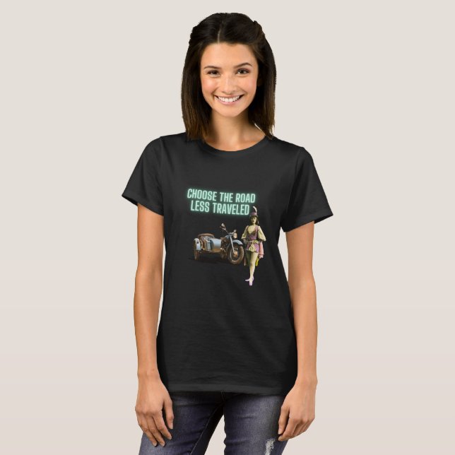 Choose the Road Less Traveled Fun Altered Art T-Shirt | Zazzle