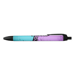 "Choose to be Happy" Typography in Teal & Purple Pen