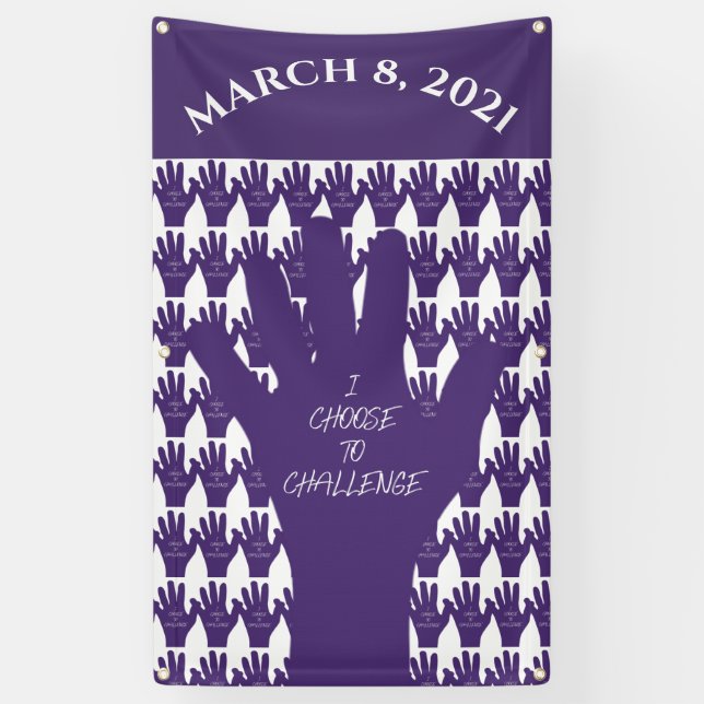 Choose to Challenge March 8 Women's Day 2021 Banner (Vertical)