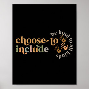 Choose To Include Special Education Teacher Autism Poster