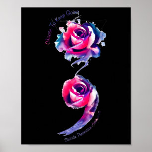 Choose To Keep Going Suicide Prevention Awareness Poster