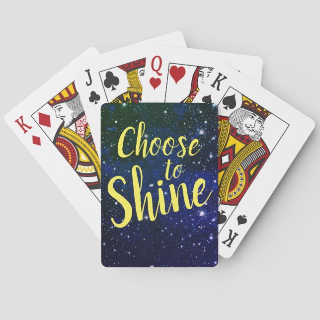Choose to Shine Stars Cosmos Poker Cards (Back)