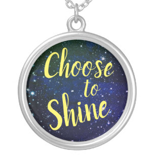 Choose to Shine Stars Cosmos Silver Plated Necklace