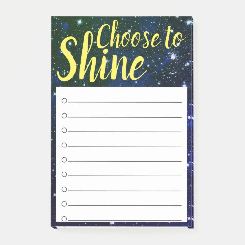 Choose to Shine To Do List Post_it Notes