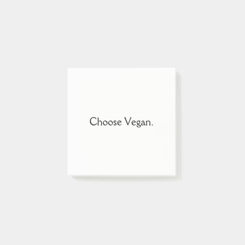 Choose Vegan Minimal Style Post_it Notes