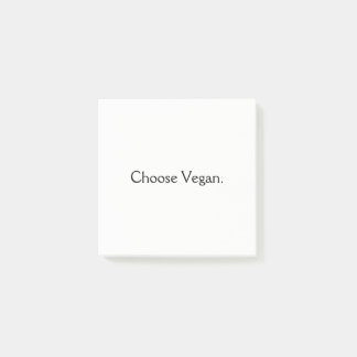 Choose Vegan: Minimal Style Post-it Notes