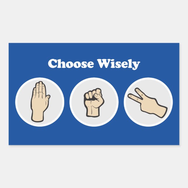 Choose Wisely Rectangular Sticker (Front)